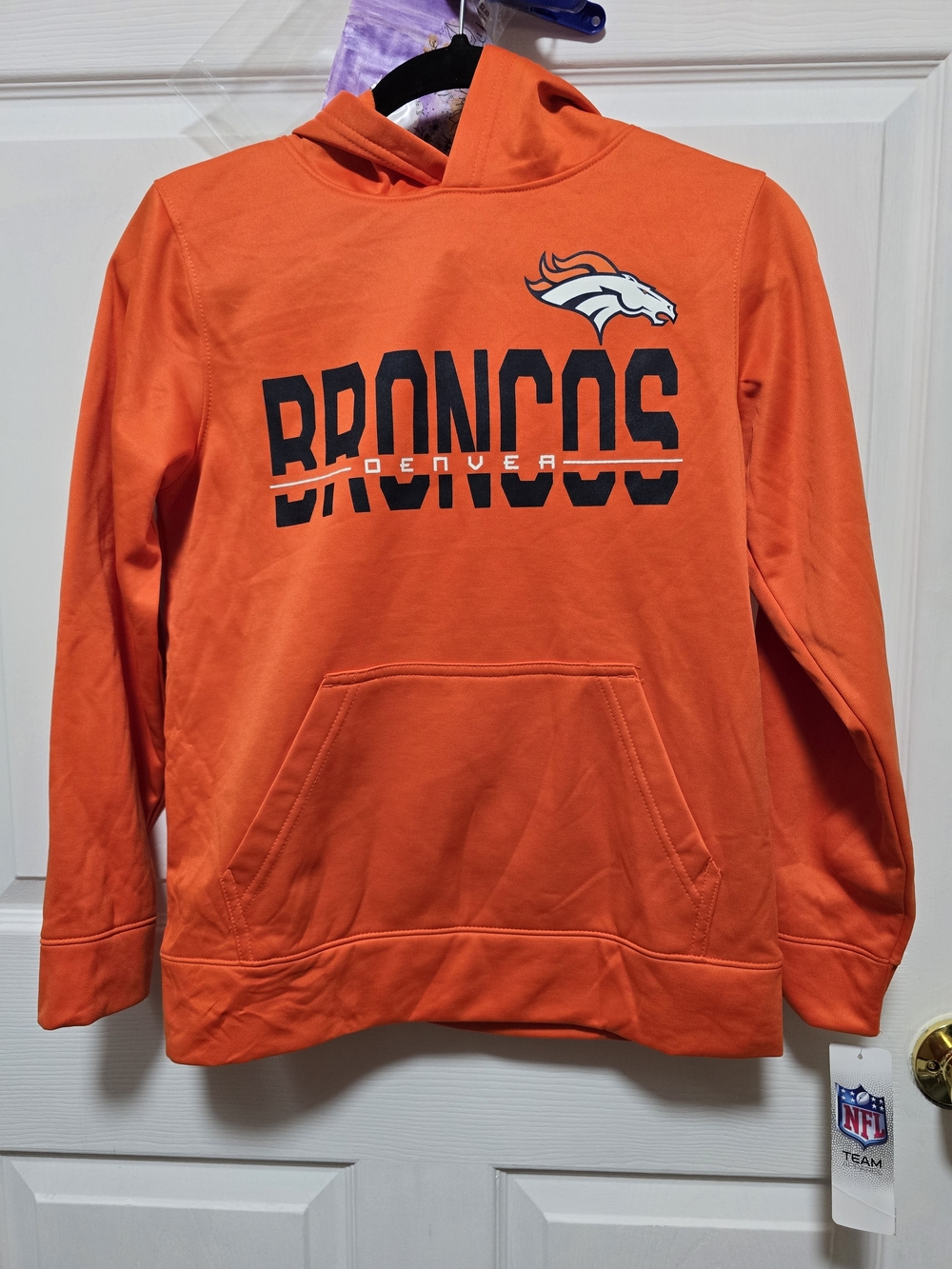 Denver Broncos Kids Orange Pullover Hoodie
